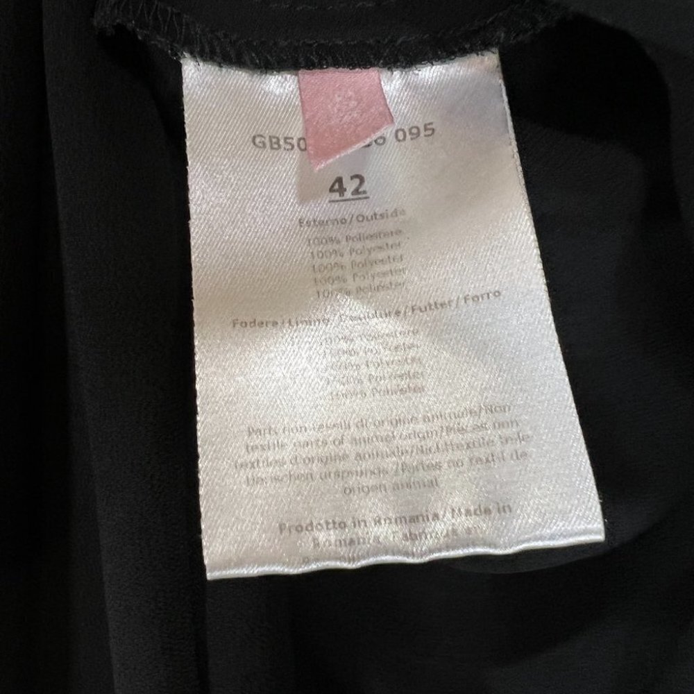 Giamba Black Stripe Ruffle Blouson Midi Dress $1335 - Picture 11 of 15